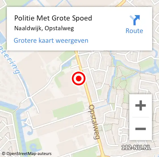 Locatie op kaart van de 112 melding: Politie Met Grote Spoed Naar Naaldwijk, Opstalweg op 30 november 2022 08:22