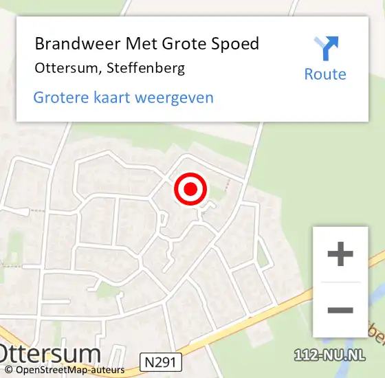 Locatie op kaart van de 112 melding: Brandweer Met Grote Spoed Naar Ottersum, Steffenberg op 30 november 2022 08:29