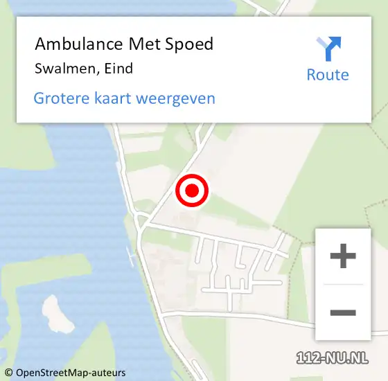 Locatie op kaart van de 112 melding: Ambulance Met Spoed Naar Swalmen, Eind op 30 november 2022 11:11