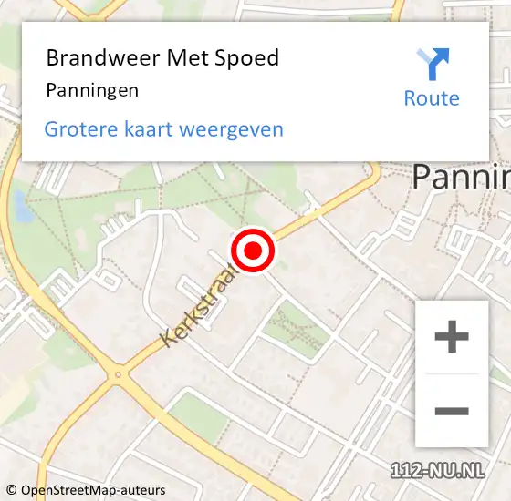 Locatie op kaart van de 112 melding: Brandweer Met Spoed Naar Panningen op 30 november 2022 20:46