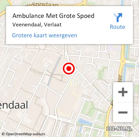 Locatie op kaart van de 112 melding: Ambulance Met Grote Spoed Naar Veenendaal, Verlaat op 1 december 2022 09:34