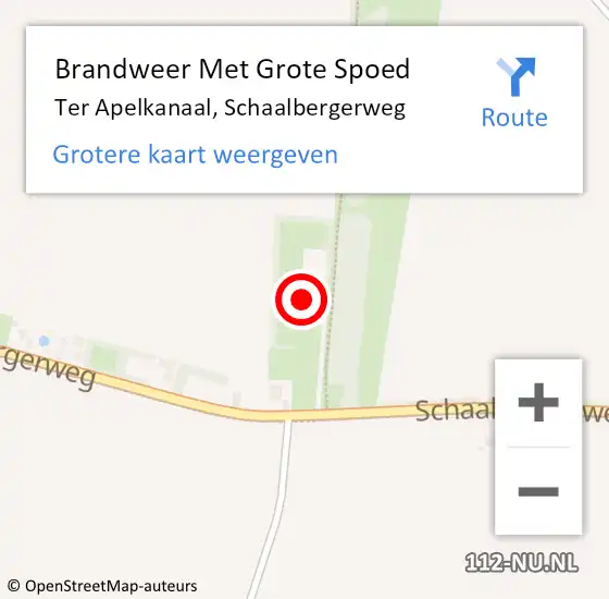 Locatie op kaart van de 112 melding: Brandweer Met Grote Spoed Naar Ter Apelkanaal, Schaalbergerweg op 1 december 2022 10:53