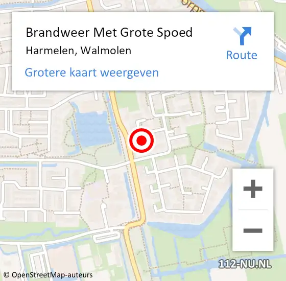 Locatie op kaart van de 112 melding: Brandweer Met Grote Spoed Naar Harmelen, Walmolen op 1 december 2022 12:12