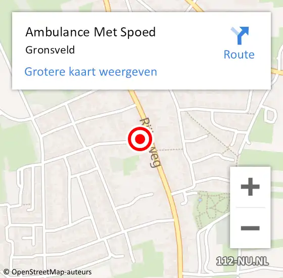 Locatie op kaart van de 112 melding: Ambulance Met Spoed Naar Gronsveld op 1 december 2022 12:53