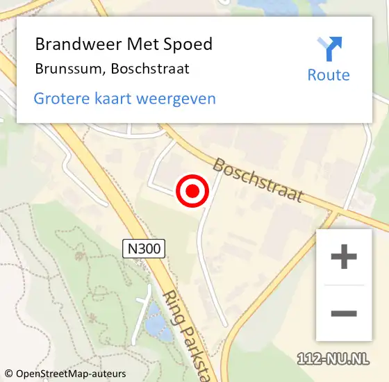 Locatie op kaart van de 112 melding: Brandweer Met Spoed Naar Brunssum, Boschstraat op 1 december 2022 21:21