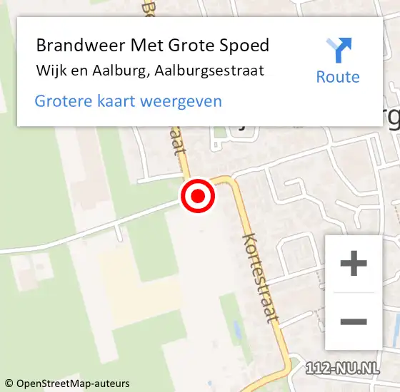 Locatie op kaart van de 112 melding: Brandweer Met Grote Spoed Naar Wijk en Aalburg, Aalburgsestraat op 2 december 2022 14:43