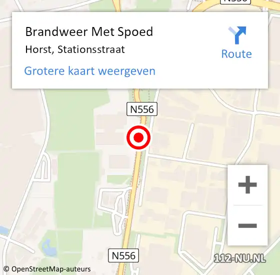 Locatie op kaart van de 112 melding: Brandweer Met Spoed Naar Horst, Stationsstraat op 2 december 2022 18:33