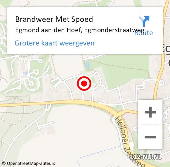 Locatie op kaart van de 112 melding: Brandweer Met Spoed Naar Egmond aan den Hoef, Egmonderstraatweg op 3 december 2022 02:41