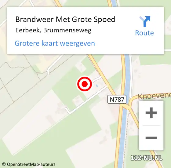 Locatie op kaart van de 112 melding: Brandweer Met Grote Spoed Naar Eerbeek, Brummenseweg op 3 december 2022 08:58