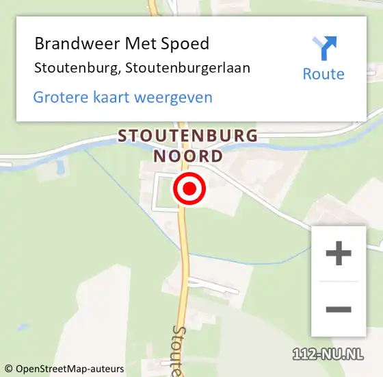 Locatie op kaart van de 112 melding: Brandweer Met Spoed Naar Stoutenburg, Stoutenburgerlaan op 3 december 2022 18:33