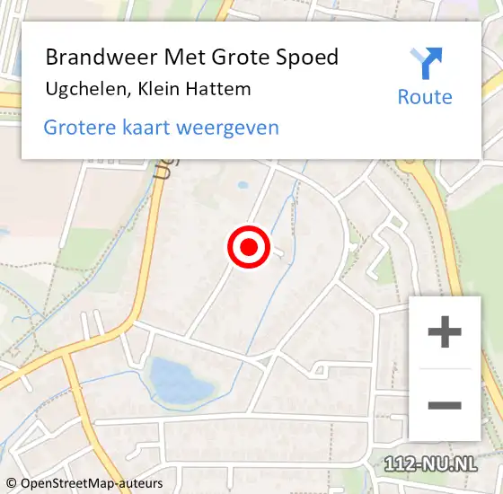 Locatie op kaart van de 112 melding: Brandweer Met Grote Spoed Naar Ugchelen, Klein Hattem op 3 december 2022 21:31