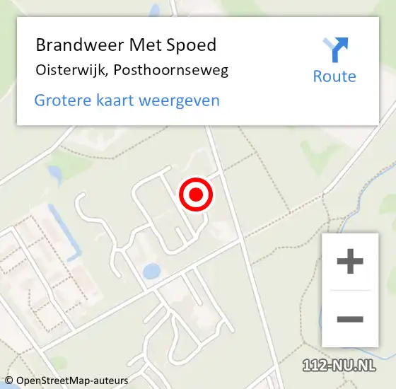 Locatie op kaart van de 112 melding: Brandweer Met Spoed Naar Oisterwijk, Posthoornseweg op 4 december 2022 12:28