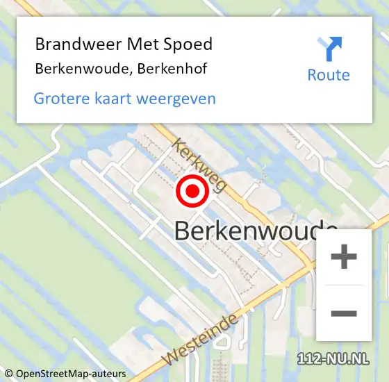 Locatie op kaart van de 112 melding: Brandweer Met Spoed Naar Berkenwoude, Berkenhof op 4 december 2022 16:17