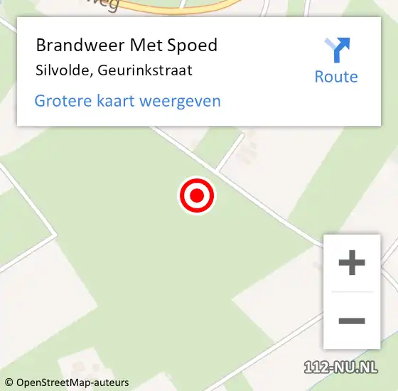 Locatie op kaart van de 112 melding: Brandweer Met Spoed Naar Silvolde, Geurinkstraat op 4 december 2022 17:31