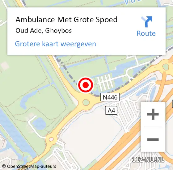 Locatie op kaart van de 112 melding: Ambulance Met Grote Spoed Naar Oud Ade, Ghoybos op 4 december 2022 19:37