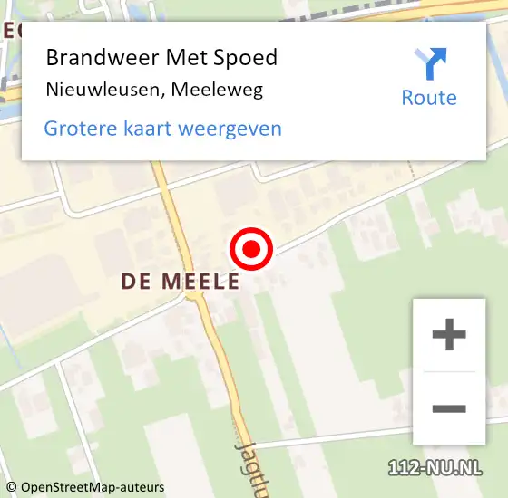 Locatie op kaart van de 112 melding: Brandweer Met Spoed Naar Nieuwleusen, Meeleweg op 4 december 2022 21:20