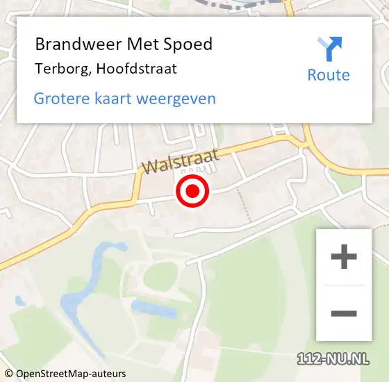 Locatie op kaart van de 112 melding: Brandweer Met Spoed Naar Terborg, Hoofdstraat op 4 december 2022 21:40