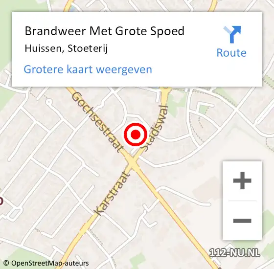 Locatie op kaart van de 112 melding: Brandweer Met Grote Spoed Naar Huissen, Stoeterij op 5 december 2022 00:13