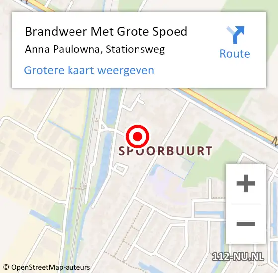 Locatie op kaart van de 112 melding: Brandweer Met Grote Spoed Naar Anna Paulowna, Stationsweg op 5 december 2022 04:26