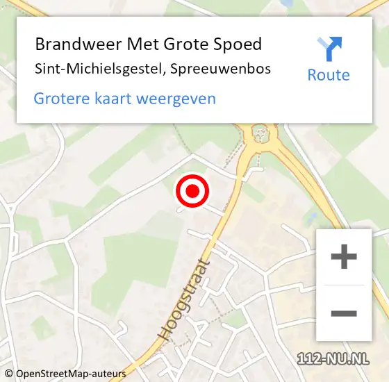 Locatie op kaart van de 112 melding: Brandweer Met Grote Spoed Naar Sint-Michielsgestel, Spreeuwenbos op 5 december 2022 08:55