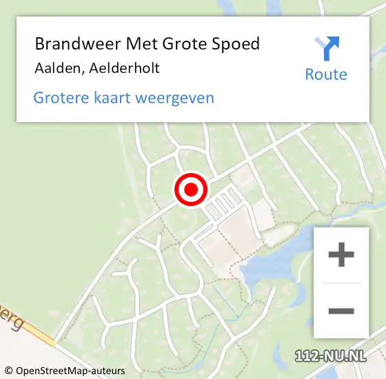 Locatie op kaart van de 112 melding: Brandweer Met Grote Spoed Naar Aalden, Aelderholt op 7 augustus 2014 11:24