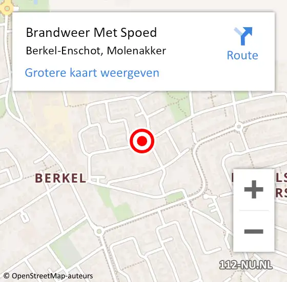 Locatie op kaart van de 112 melding: Brandweer Met Spoed Naar Berkel-Enschot, Molenakker op 5 december 2022 23:37