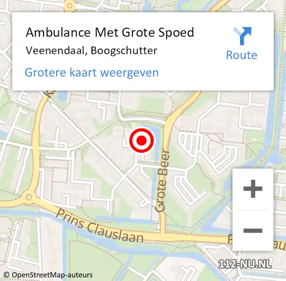 Locatie op kaart van de 112 melding: Ambulance Met Grote Spoed Naar Veenendaal, Boogschutter op 6 december 2022 00:38