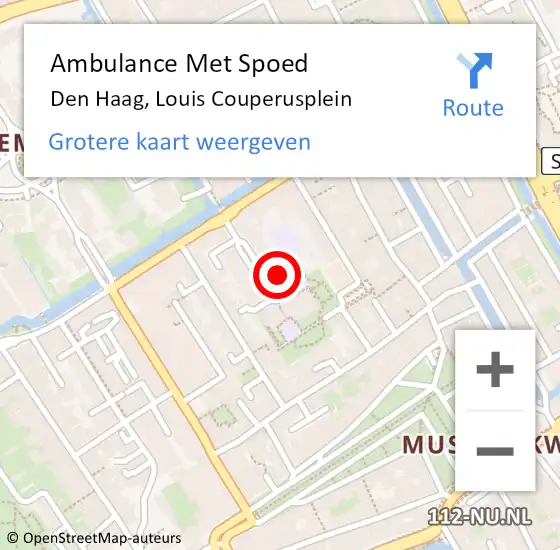 Locatie op kaart van de 112 melding: Ambulance Met Spoed Naar Stein, Louis Couperusplein op 6 december 2022 09:15