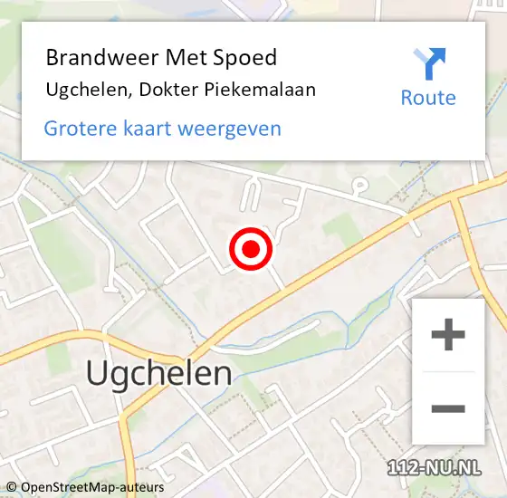 Locatie op kaart van de 112 melding: Brandweer Met Spoed Naar Ugchelen, Dokter Piekemalaan op 6 december 2022 19:26