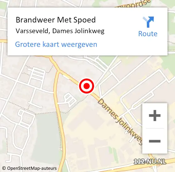 Locatie op kaart van de 112 melding: Brandweer Met Spoed Naar Varsseveld, Dames Jolinkweg op 6 december 2022 22:35