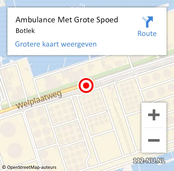 Locatie op kaart van de 112 melding: Ambulance Met Grote Spoed Naar Botlek op 7 augustus 2014 14:11