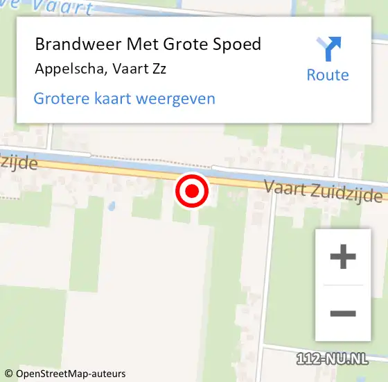 Locatie op kaart van de 112 melding: Brandweer Met Grote Spoed Naar Appelscha, Vaart Zz op 10 oktober 2013 19:51