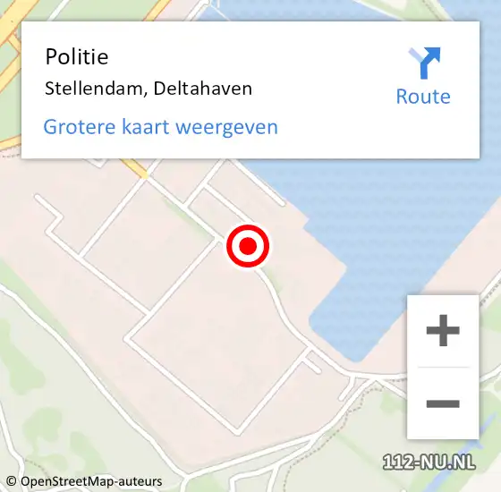 Locatie op kaart van de 112 melding: Politie Stellendam, Deltahaven op 7 december 2022 17:08