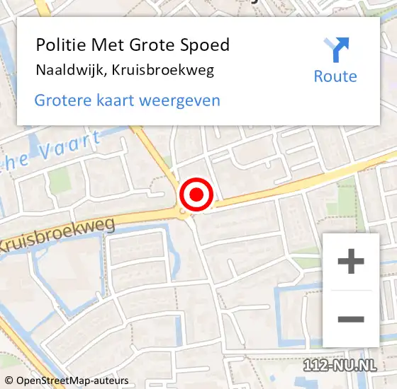 Locatie op kaart van de 112 melding: Politie Met Grote Spoed Naar Naaldwijk, Kruisbroekweg op 7 december 2022 17:24