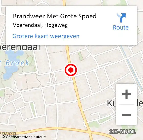 Locatie op kaart van de 112 melding: Brandweer Met Grote Spoed Naar Hogeweg op 7 augustus 2014 15:00