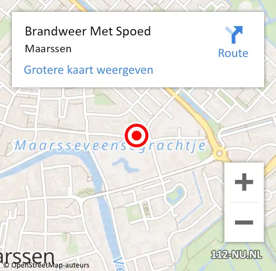 Locatie op kaart van de 112 melding: Brandweer Met Spoed Naar Maarssen op 8 december 2022 06:04