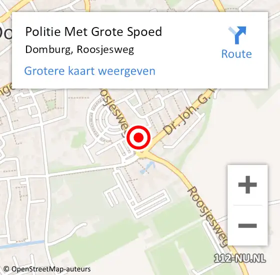 Locatie op kaart van de 112 melding: Politie Met Grote Spoed Naar Domburg, Roosjesweg op 8 december 2022 09:24