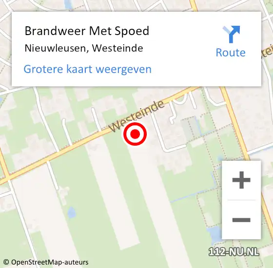 Locatie op kaart van de 112 melding: Brandweer Met Spoed Naar Nieuwleusen, Westeinde op 8 december 2022 12:06
