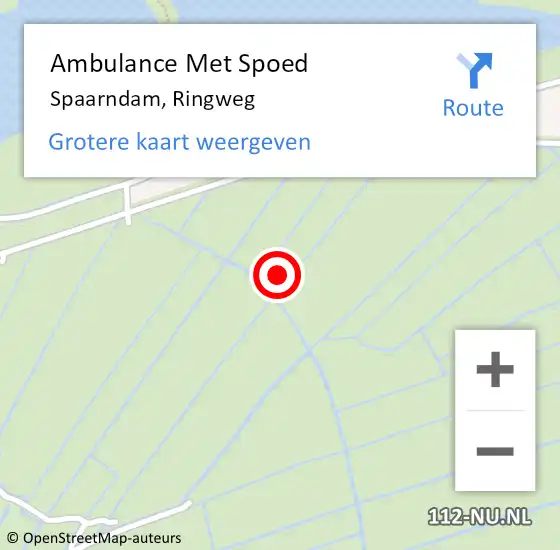 Locatie op kaart van de 112 melding: Ambulance Met Spoed Naar Spaarndam, Ringweg op 8 december 2022 13:28