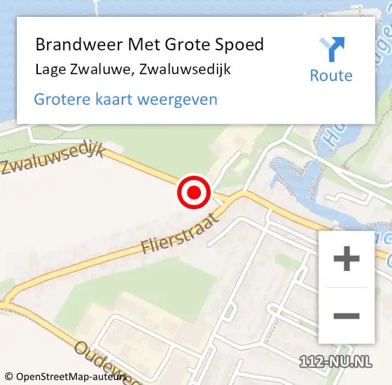 Locatie op kaart van de 112 melding: Brandweer Met Grote Spoed Naar Lage Zwaluwe, Zwaluwsedijk op 8 december 2022 18:57