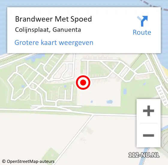 Locatie op kaart van de 112 melding: Brandweer Met Spoed Naar Colijnsplaat, Ganuenta op 8 december 2022 19:41
