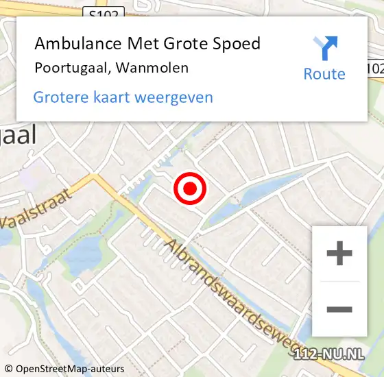 Locatie op kaart van de 112 melding: Ambulance Met Grote Spoed Naar Poortugaal, Wanmolen op 9 december 2022 04:38