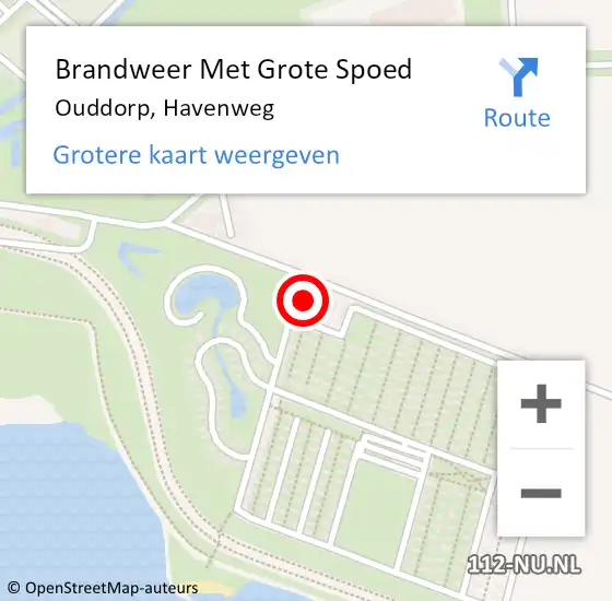 Locatie op kaart van de 112 melding: Brandweer Met Grote Spoed Naar Ouddorp, Havenweg op 9 december 2022 12:42
