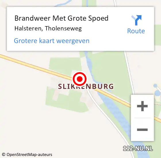 Locatie op kaart van de 112 melding: Brandweer Met Grote Spoed Naar Halsteren, Tholenseweg op 9 december 2022 21:08