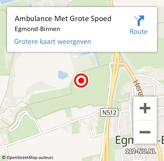 Locatie op kaart van de 112 melding: Ambulance Met Grote Spoed Naar Egmond-Binnen op 10 december 2022 11:44