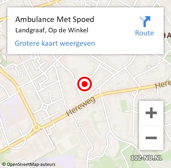 Locatie op kaart van de 112 melding: Ambulance Met Spoed Naar Landgraaf, Op de Winkel op 7 augustus 2014 21:09