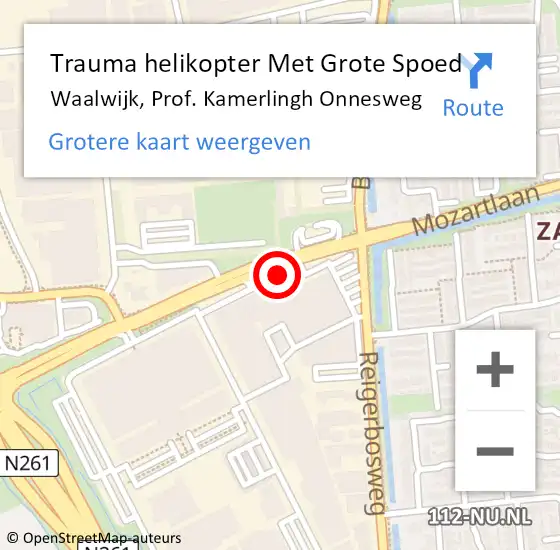 Locatie op kaart van de 112 melding: Trauma helikopter Met Grote Spoed Naar Waalwijk, Prof. Kamerlingh Onnesweg op 10 december 2022 17:09