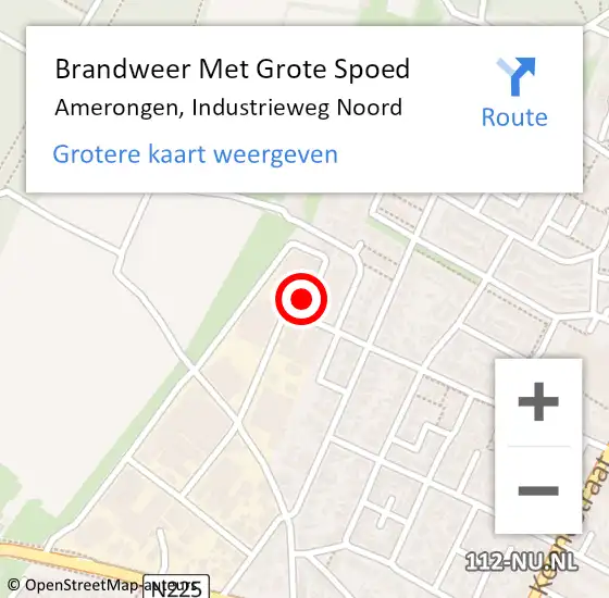 Locatie op kaart van de 112 melding: Brandweer Met Grote Spoed Naar Amerongen, Industrieweg Noord op 7 augustus 2014 22:17