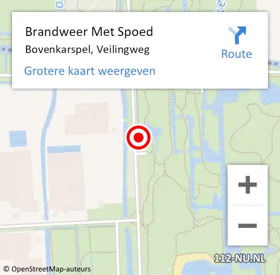 Locatie op kaart van de 112 melding: Brandweer Met Spoed Naar Bovenkarspel, Veilingweg op 7 augustus 2014 22:23