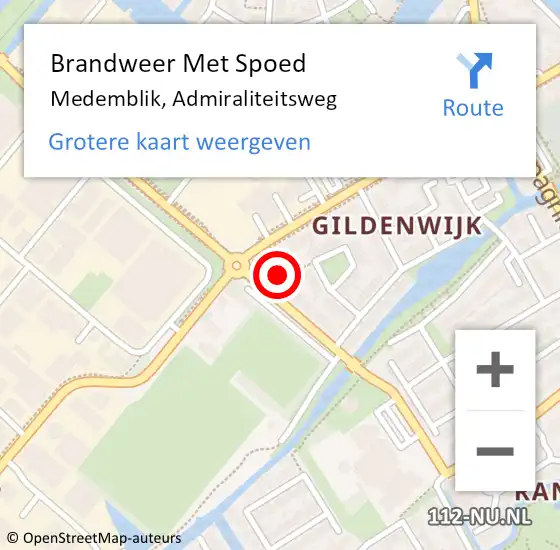 Locatie op kaart van de 112 melding: Brandweer Met Spoed Naar Medemblik, Admiraliteitsweg op 11 december 2022 16:20